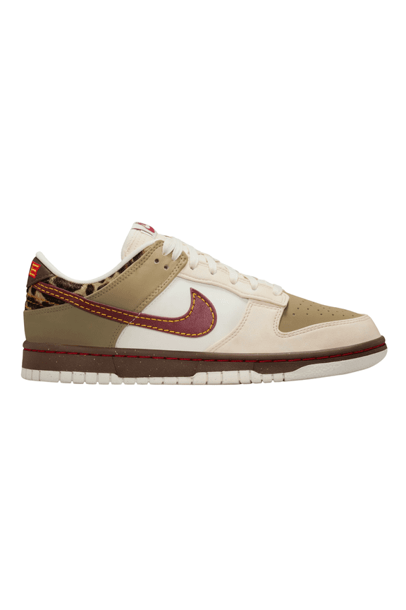 Dunk Low Retro Khaki Team Red Pearl White Leopard (Women's)