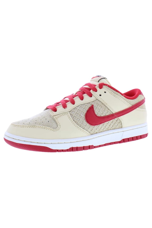 Dunk Low Retro SE Mens Shoes Size 9, Color: Pale Vanilla/University Red/Wheat
