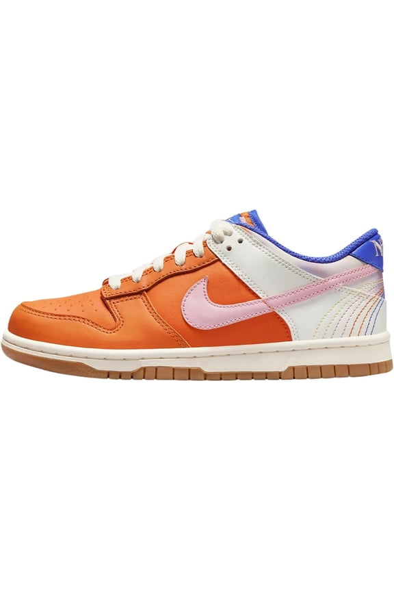 Big Kid's Nike Dunk Low SE Safety Orange/Med Soft Pink (FN0600 801) - 7