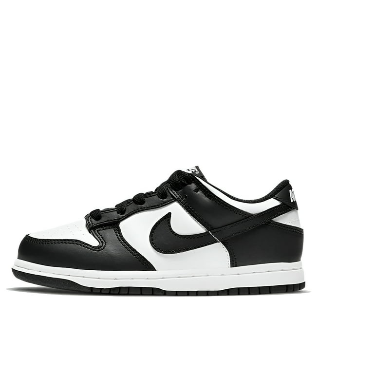 Nike Dunk Low Retro Panda Preschool Skate Shoes, Black/White