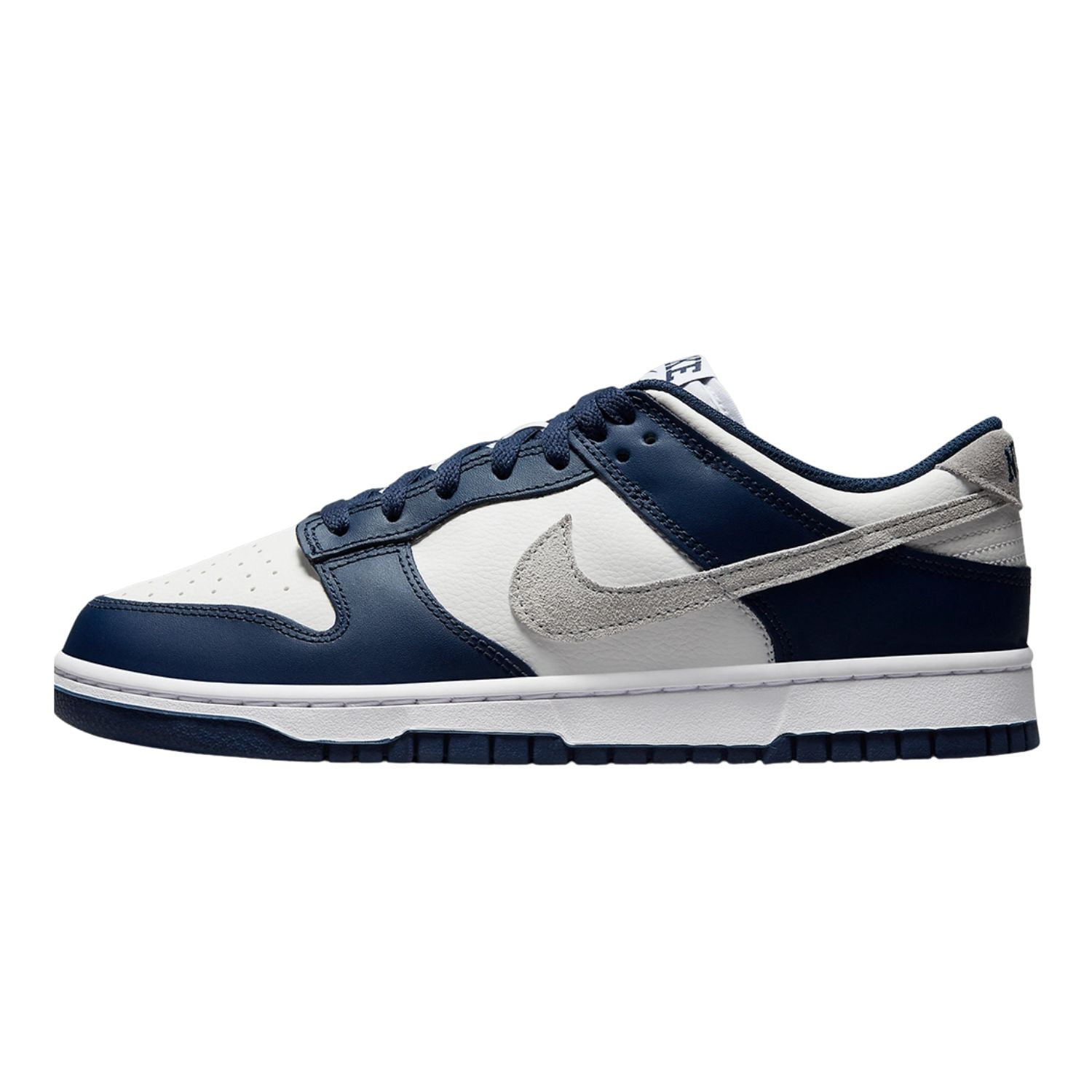 Nike Dunk Low Summit White Midnight Navy - Walmart.com