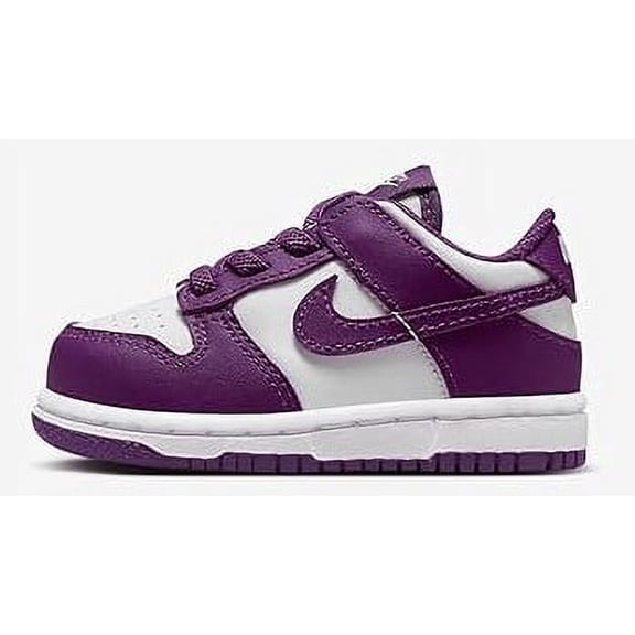 Toddler's Nike Dunk Low White/Viotech-White (FB9107 110) - 10