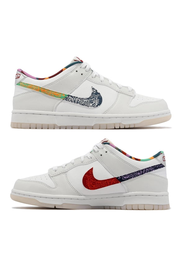 Dunk Low White Multi-Color Paisley Size 4Y / 5.5W