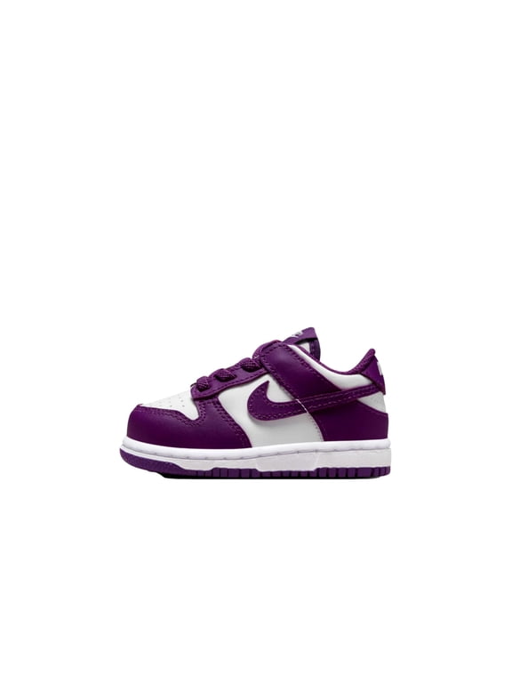 Toddler's Nike Dunk Low White/Viotech-White (FB9107 110) - 6