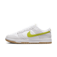thumbnail image 1 of Nike Dunk Low Women's Shoes Color: White/Gum Yellow/Bright Cactus Size: 6, 1 of 1