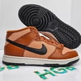 thumbnail image 1 of Nike Dunk Mid DZ2533-200 Men's Amber Brown Black Leather Basketball Shoes TD28 (10.5), 1 of 3
