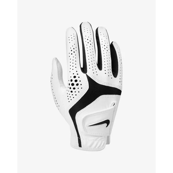 Nike Dura Feel X Junior Golf Glove for Right Hand White | White | Black Youth Medium
