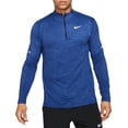 thumbnail image 1 of Nike Element Men's Dri-FIT 1/2-Zip Running Top Color: Obsidian/Game Royal/Heather Size: M, 1 of 4