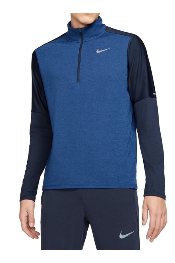 Element Men's Dri-FIT 1/2-Zip Running Top Color: Obsidian/Game Royal/Heather Size: XXL