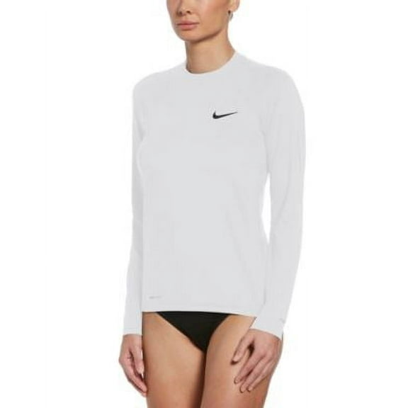 Nike Essential Long-Sleeve Rash Guard Women's Swimsuit White XS