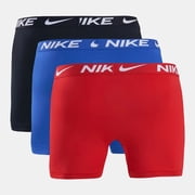 Nike Essential Micro Mens Dri Fit Boxer Brief, Black, Blue, Red 3-Pack Size M