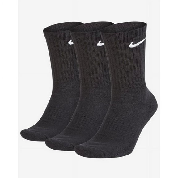 Men's Nike 3-pack Everyday Cushion Crew Training Socks Color: Black Size: 12-15