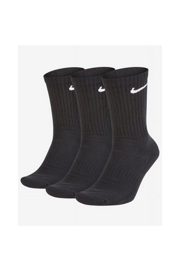 Men's Nike 3-pack Everyday Cushion Crew Training Socks Color: Black Size: 12-15