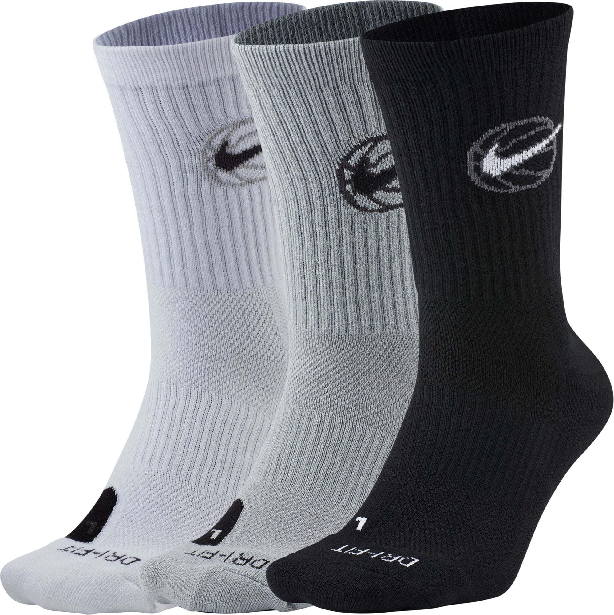 gray nike basketball socks