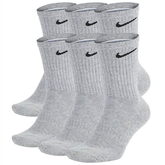 Nike Everyday Crew Cushion Socks Carbon Heather SX7666 064 Sz XL (12-15)