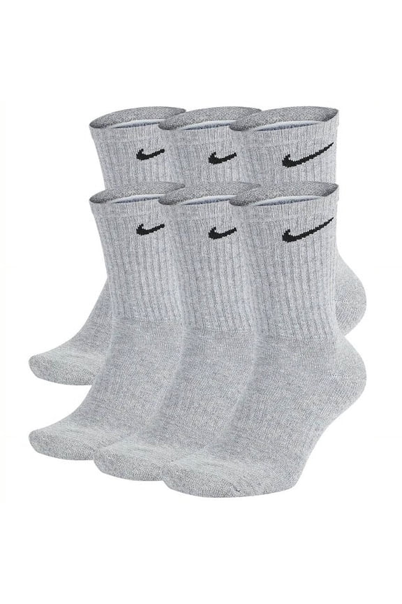 Everyday Crew Cushion Socks Carbon Heather SX7666 064 Sz XL (12-15)