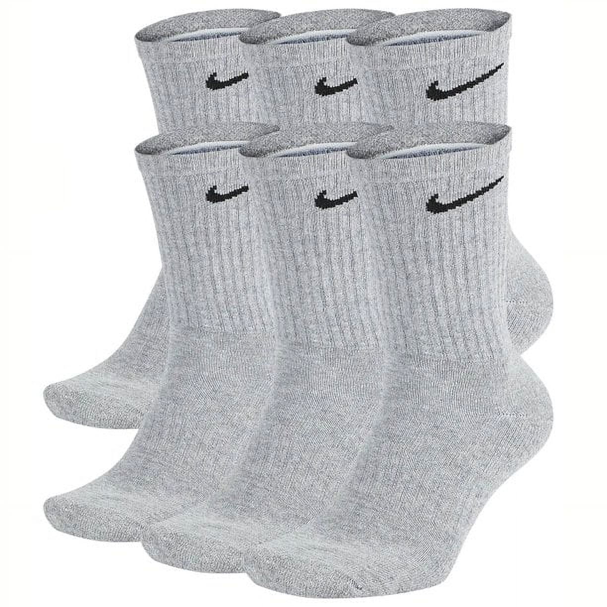 Nike Everyday Crew Cushion Socks Carbon Heather SX7666 064 Sz XL 12 15