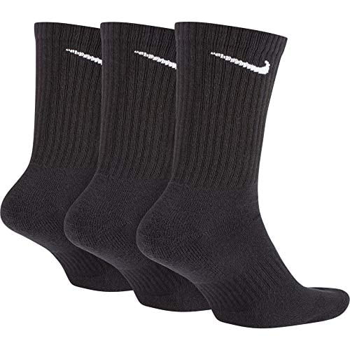 Nike Everyday Cushion Crew 3 Pack Training Socks, Unisex Nike, Black ...