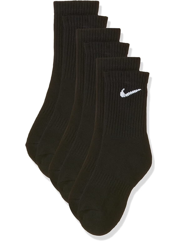 unisex-adult Unisex Nike Everyday Cushion Crew 3 Pair Medium Black/White
