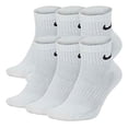 thumbnail image 1 of Nike Everyday Cushioned Ankle Training Socks (6 Pair) (White, Large), 1 of 1