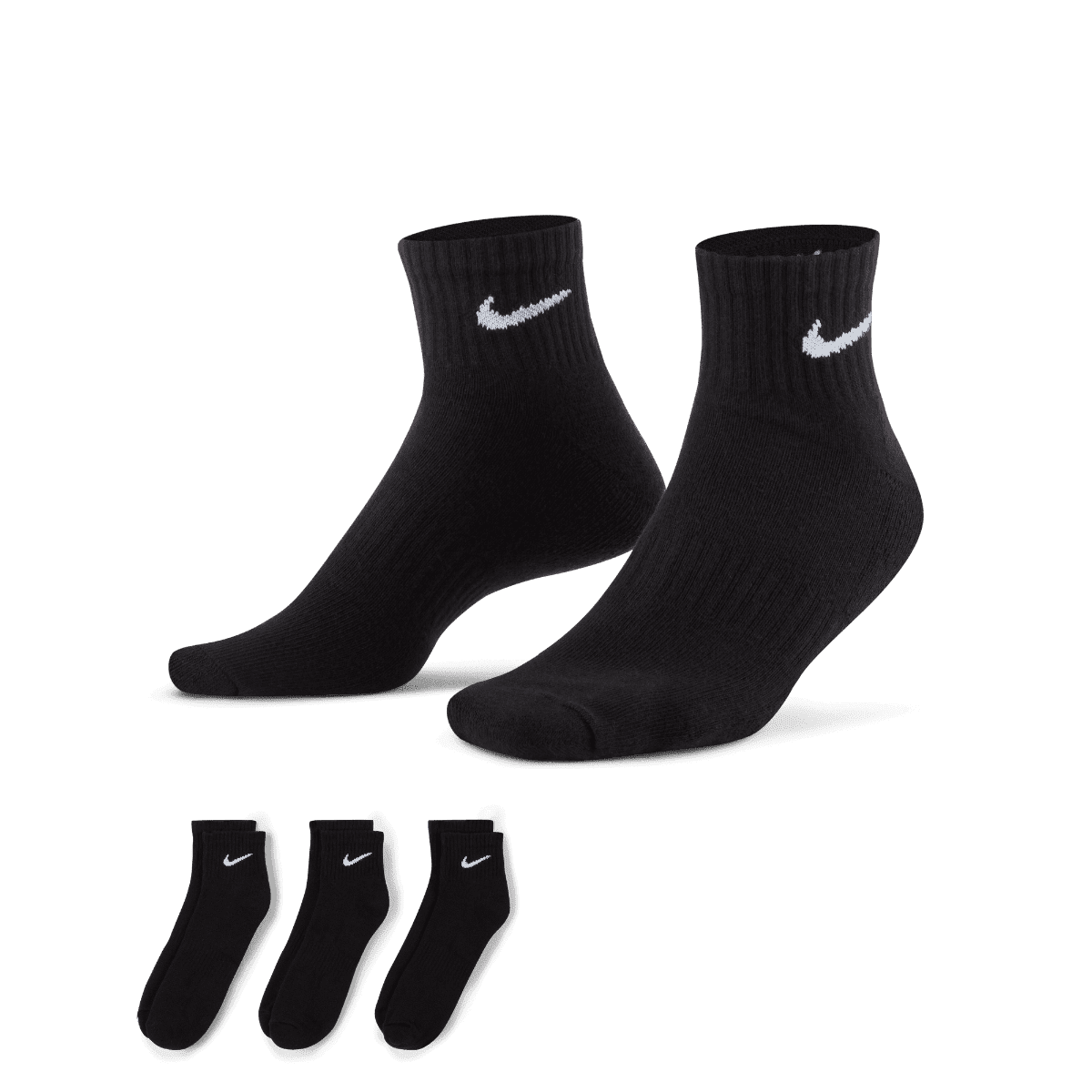 Nike Everyday Cushioned Training Ankle Socks (3 Pairs) - Walmart.com