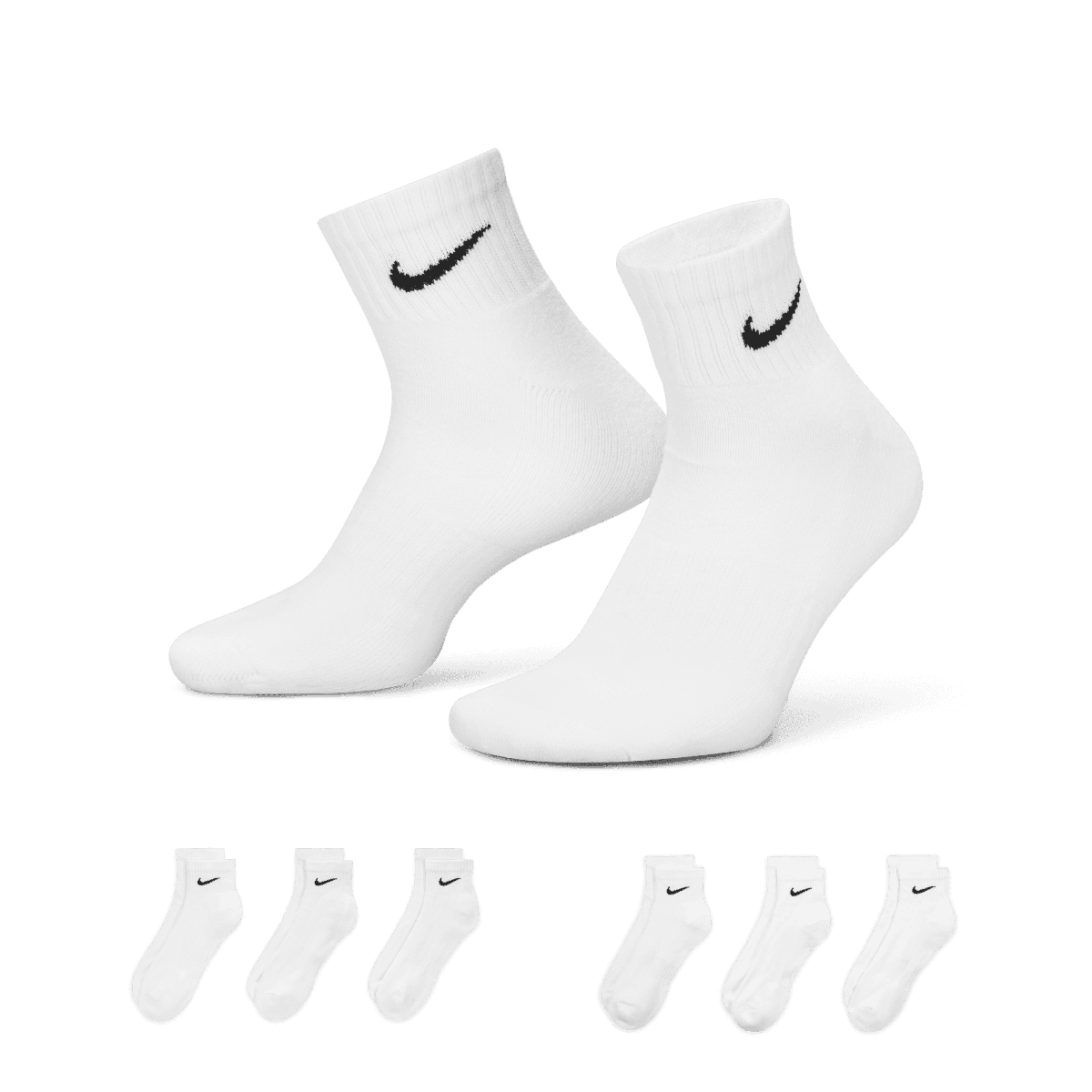 Nike Everyday Cushioned Training Ankle Socks (6 Pairs) - Walmart.com