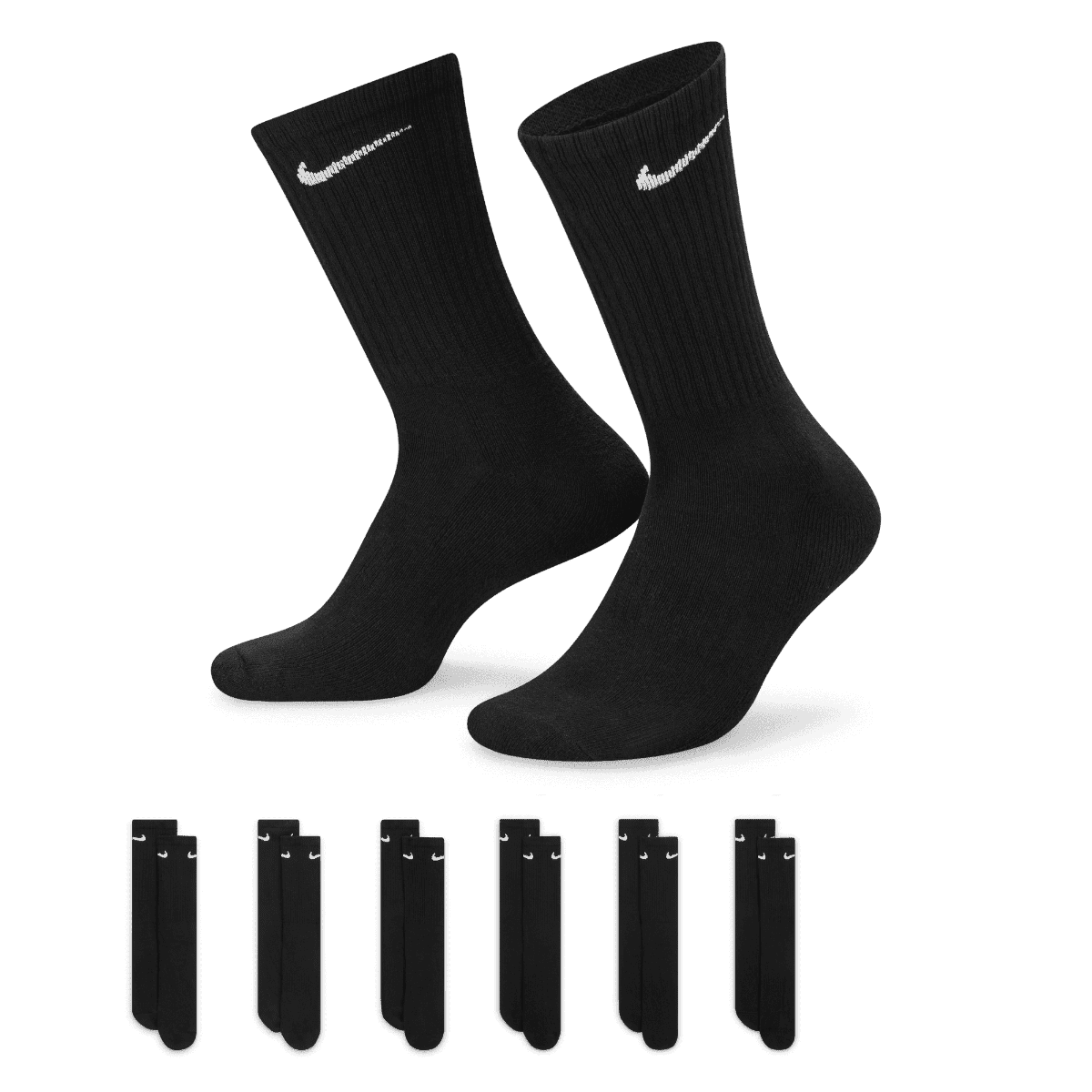 Nike Everyday Cushioned Training Crew Socks (6 Pairs) - Walmart.com