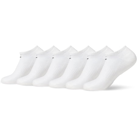 Nike Everyday Cushioned Training No-Show Socks (6 Pairs) White SM