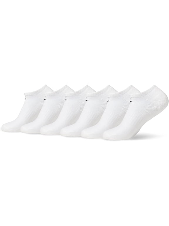 Everyday Cushioned Training No-Show Socks (6 Pairs) White SM