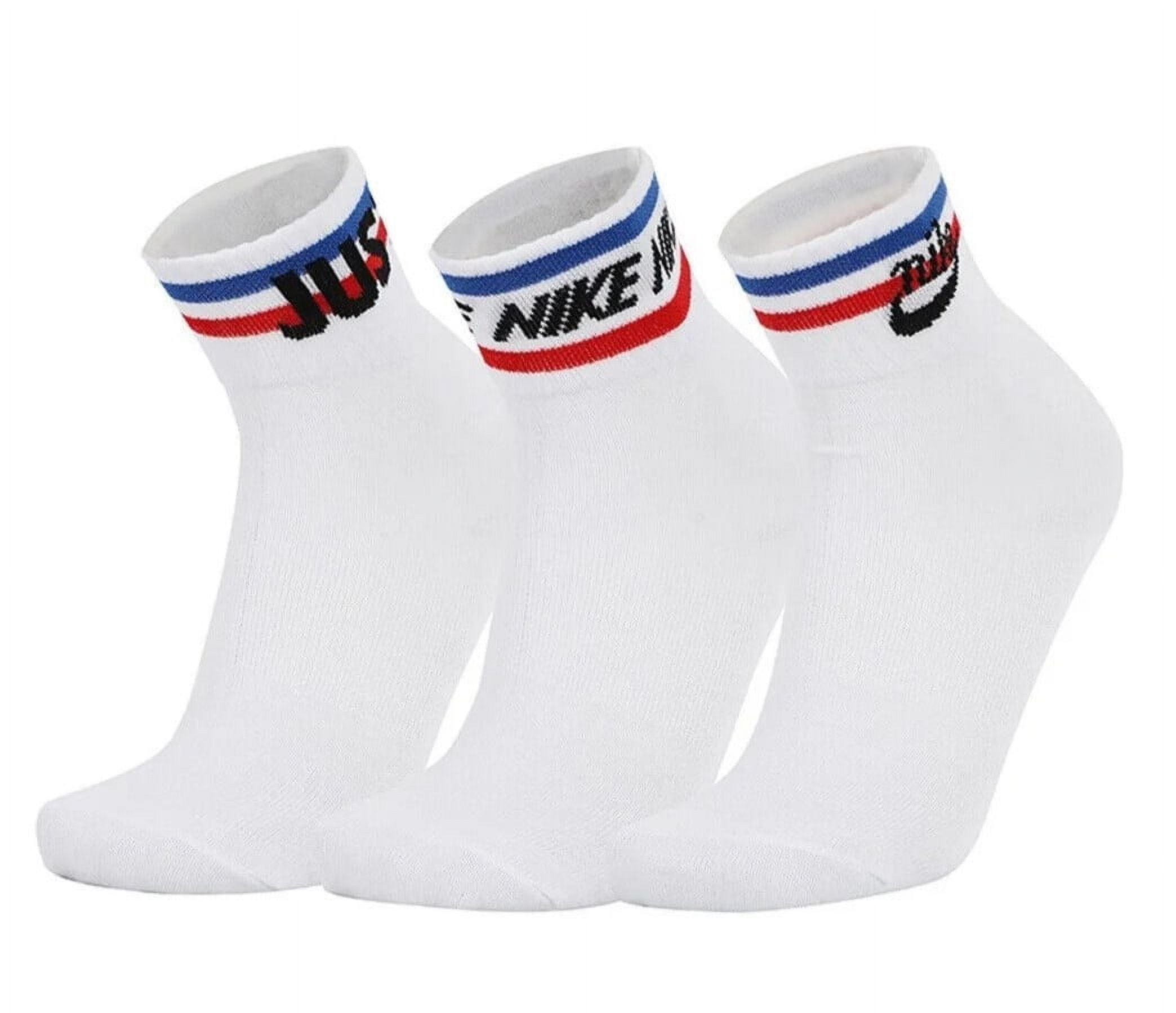 nike red white and blue socks