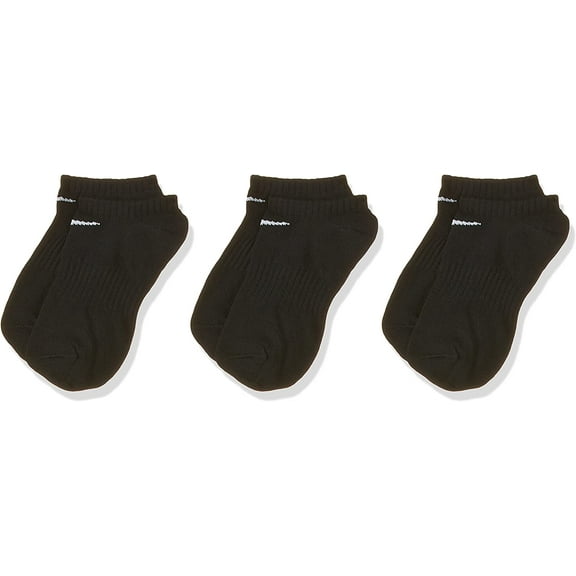 Nike Everyday Lightweight No-Show Socks (3 Pair) (Black Medium Black
