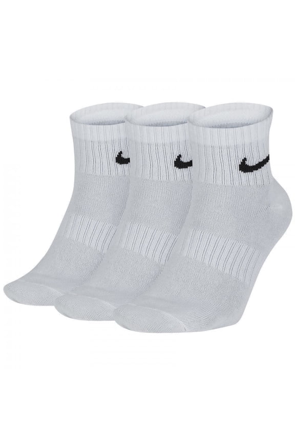 Everyday Lightweight Quarter Socks (3Pk) WHITE/BLACK XL