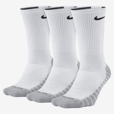 Nike Everyday Max Cushioned Training Crew Socks (3 Pairs) Color: White/Wolf Grey/Black Size: XL