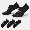 thumbnail image 1 of Nike Everyday Plus 3 Pack Men Black Footie Socks DN3314 010 Dri-Fit Size L 8-12, 1 of 3