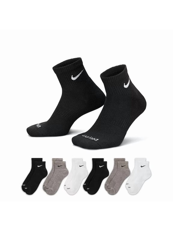 Everyday Plus Cushion Ankle Socks Color: Gray Multi / Size: Large, Men 8-12, Women 10-13 (6 Pack)