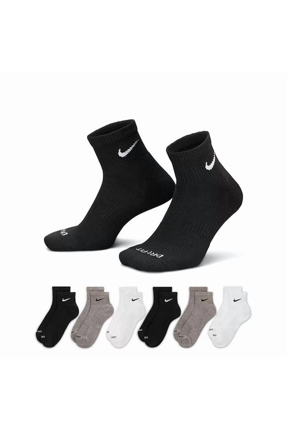 Everyday Plus Cushion Ankle Socks Color: Gray Multi / Size: Large, Men 8-12, Women 10-13 (6 Pack)