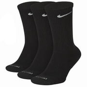 Nike Everyday Plus Cushion Crew 3 Pack Socks, SX6888-010 Black/White, Medium