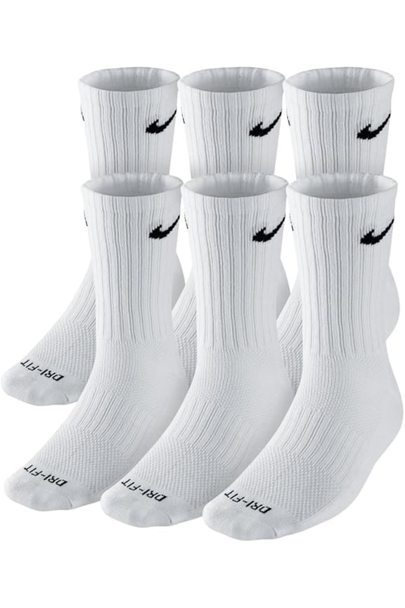 Everyday Plus Cushion Crew Socks, 6 Pack - Size: Large (Men 8-12 / Women 1013) Color: White