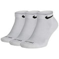 thumbnail image 1 of Nike Everyday Plus Cushion Low Socks 3-Pair Pack White/Black SM (US 4-6 Big Kid Shoe Size, Women's Shoe 4-6), 1 of 1