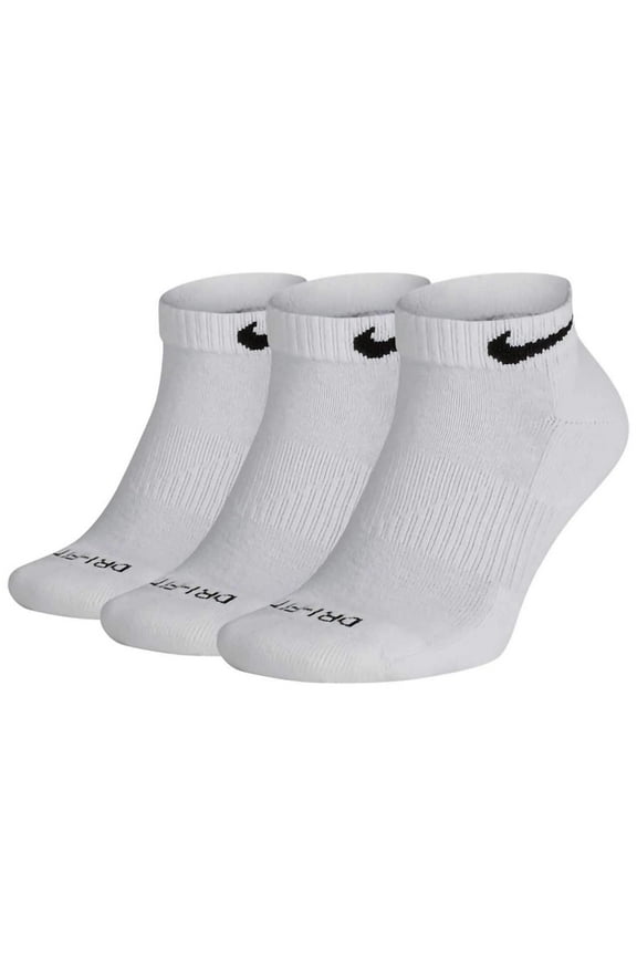 Everyday Plus Cushion Low Socks 3-Pair Pack White/Black SM (US 4-6 Big Kid Shoe Size, Women's Shoe 4-6)