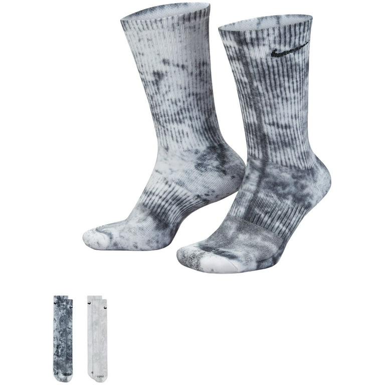 Nike Everyday Plus Cushioned Tie-Dye Crew Socks Pack (Black