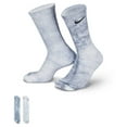 thumbnail image 1 of Nike Everyday Plus Cushioned Tie-Dye Crew Socks - 2 Pack (Cobalt Bliss, M), 1 of 1