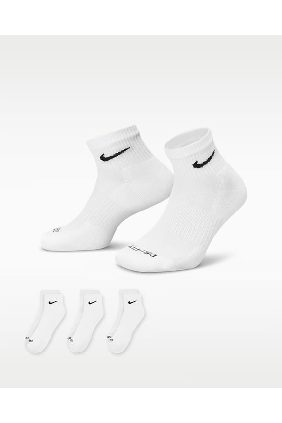 Everyday Plus Cushioned Training Ankle Socks (3 Pairs)