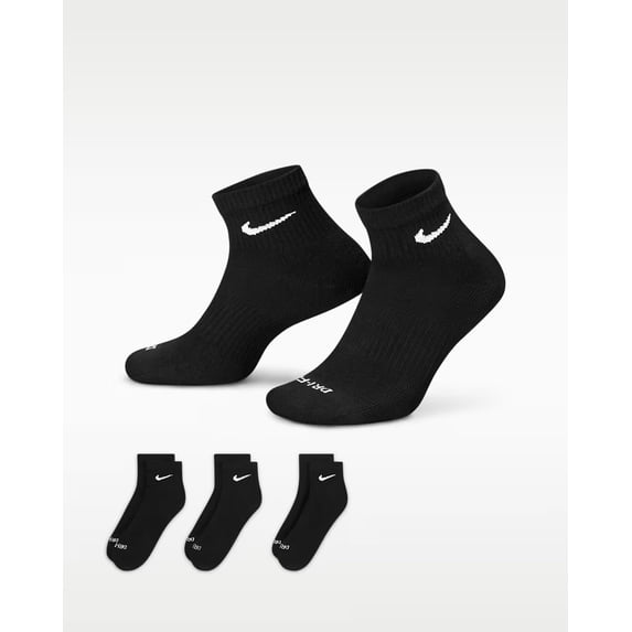 Nike Everyday Plus Cushioned Training Ankle Socks (3 Pairs)