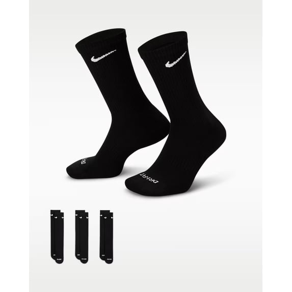 Nike Everyday Plus Cushioned Training Crew Socks (3 Pairs)