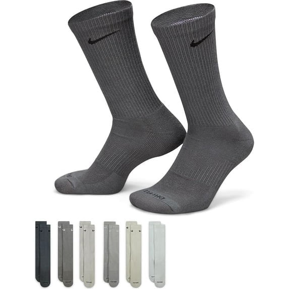 Nike Everyday Plus Cushioned Training Crew Socks (6 Pairs) Size: M Color: Multi-color
