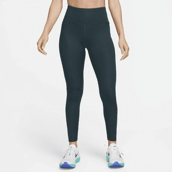 Nike Fast Women's Mid-Rise 7/8 Printed Leggings with Pockets Color: Deep Jungle Size: S