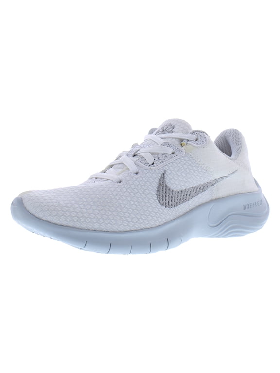 Flex Experience Run 11 Next Nature Womens Shoes Size 11.5, Color: White/Metallic Silver