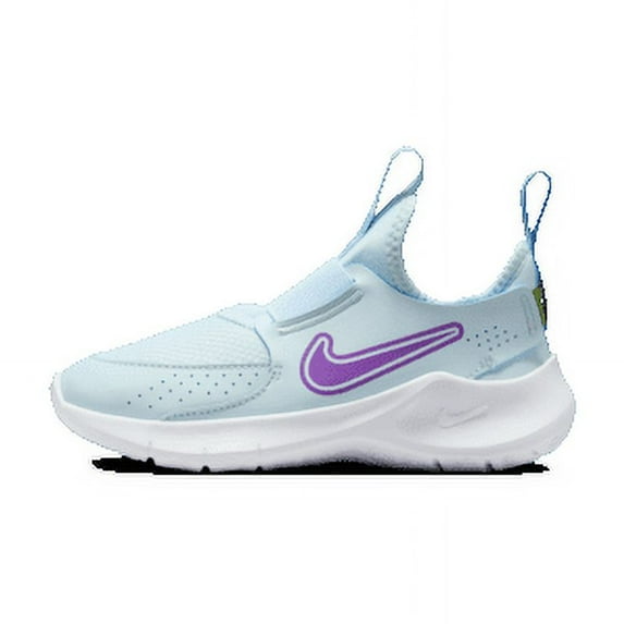 Nike Flex Runner 3 Little Kids' Shoes Color: Glacier Blue/University Blue/Chlorophyll/Hyper Violet Size: 13C