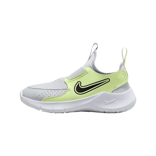Nike Flex Runner 3 Little Kids' Shoes FN1449-004, Pure Platinum/Barely Volt/Black Size 11